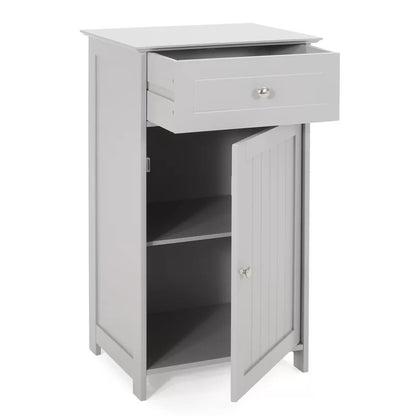 Bathroom Cabinets: 17'' W x 30.25'' H x 13.5'' D Free-Standing Bathroom Cabinet