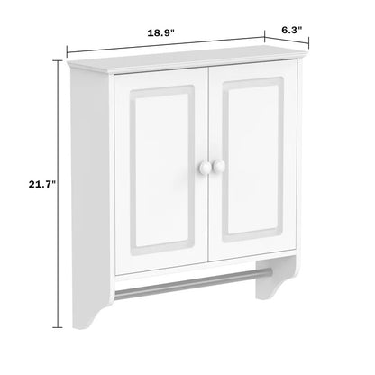 Bathroom Cabinets: 18.9'' W x 21.7'' H x 6.3'' D Wall Mounted Bathroom Cabinet