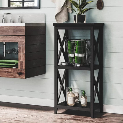Bathroom Cabinets: 18'' W x 36.25'' H x 14'' D Free-Standing Bathroom Shelves