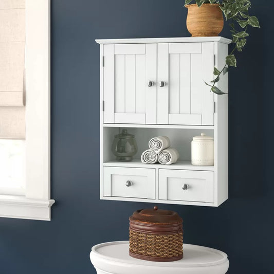 Bathroom Cabinets: 19.5'' W x 24.5'' H x 8'' D Wall Mounted Bathroom Cabinet
