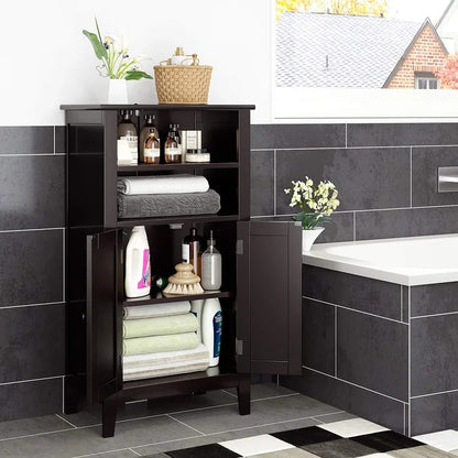 Bathroom Cabinets: 19.7'' W x 36.4'' H x 11.8'' D Free-Standing Bathroom Cabinet