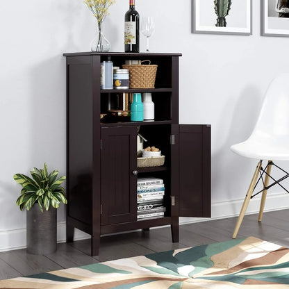 Bathroom Cabinets: 19.7'' W x 36.4'' H x 11.8'' D Free-Standing Bathroom Cabinet