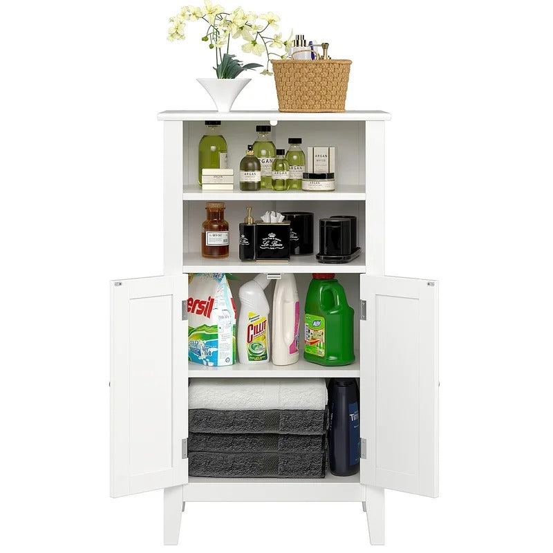 Bathroom Cabinets: 19.7'' W x 36.4'' H x 11.8'' D Free-Standing Bathroom Cabinet