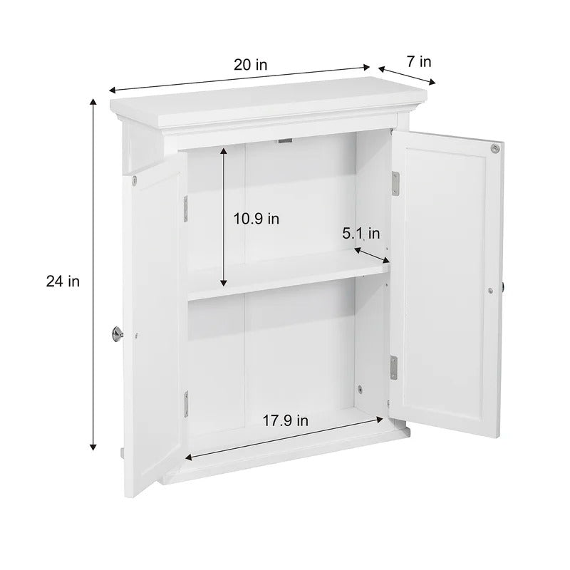 Bathroom Cabinets: 20'' W x 24'' H x 7'' D Bathroom Cabinets