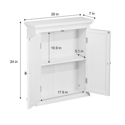 Bathroom Cabinets: 20'' W x 24'' H x 7'' D Bathroom Cabinets