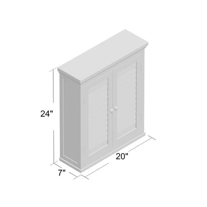 Bathroom Cabinets: 20'' W x 24'' H x 7'' D Bathroom Cabinets