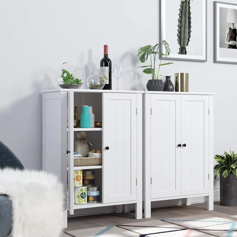 Bathroom Cabinets: 22.8'' W x 31.5'' H x 11'' D Free-Standing Bathroom Cabinet