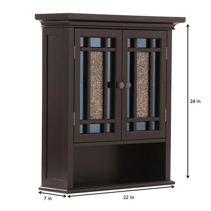 Bathroom Cabinets: 22'' W x 24'' H x 7'' D Removable Bathroom Cabinet