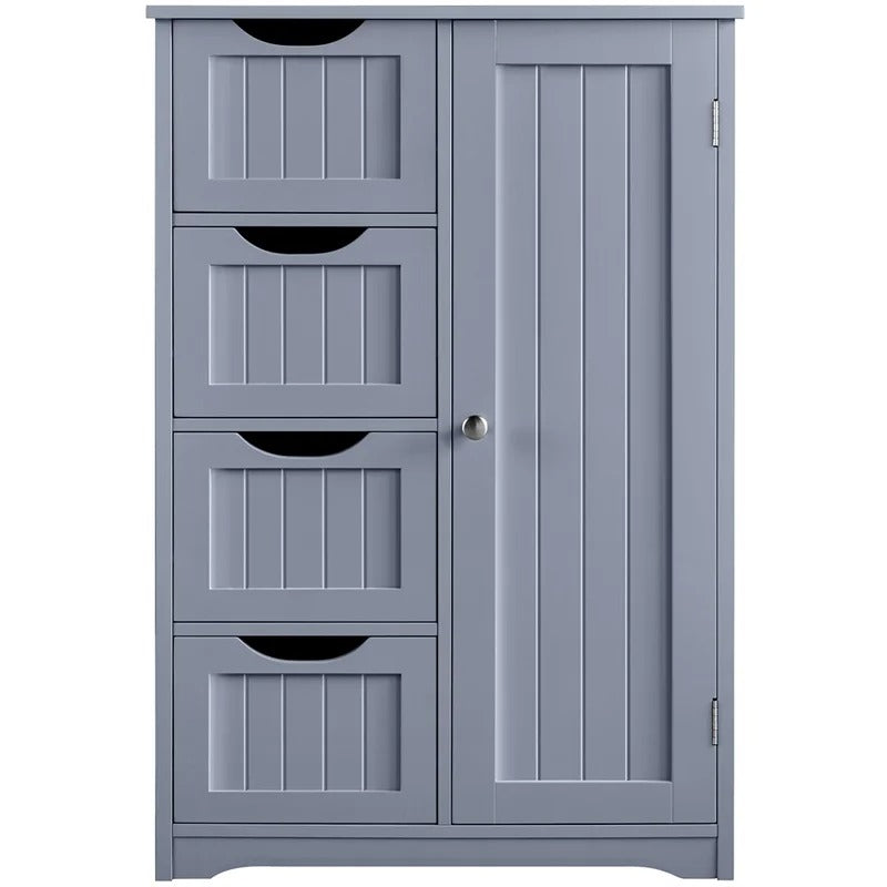 Bathroom Cabinets: 22'' W x 32'' H x 11.8'' D Free-Standing Bathroom Cabinet