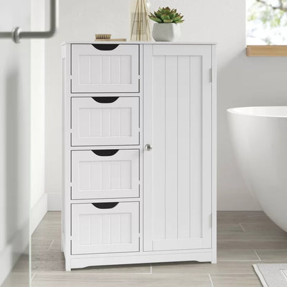 Bathroom Cabinets: 22'' W x 32'' H x 11.8'' D Free-Standing Bathroom Cabinet