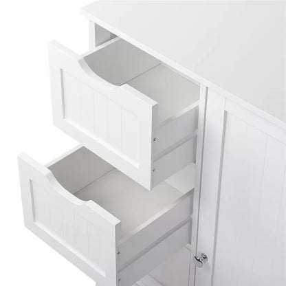 Bathroom Cabinets: 22'' W x 32'' H x 11.8'' D Free-Standing Bathroom Cabinet