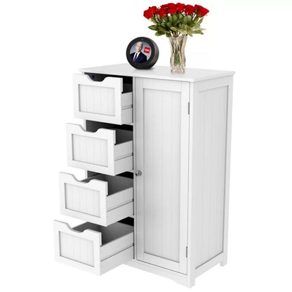 Bathroom Cabinets: 22'' W x 32'' H x 11.8'' D Free-Standing Bathroom Cabinet