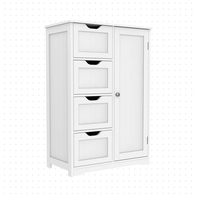 Bathroom Cabinets: 22'' W x 32'' H x 11.8'' D Free-Standing Bathroom Cabinet