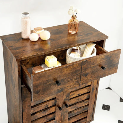 Bathroom Cabinets: 23.6'' W x 32.3'' H x 11.8'' D Free-Standing Bathroom Cabinet