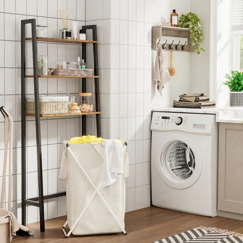Bathroom Cabinets: 25.2'' W x 61.4'' H x 9.4'' D Over-The-Toilet Storage