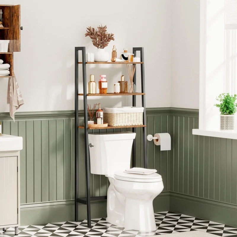 Bathroom Cabinets: 25.2'' W x 61.4'' H x 9.4'' D Over-The-Toilet Storage