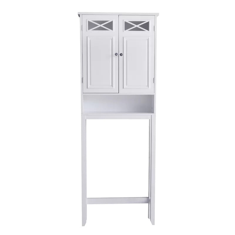 Bathroom Cabinets: 25'' W x 68.25'' H x 8'' D Over-The-Toilet Storage