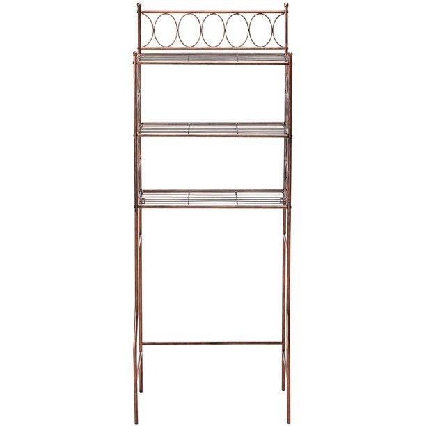 Bathroom Cabinets: Copper Iron 3 Tier Bathroom Rack