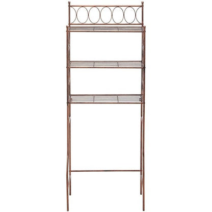 Bathroom Cabinets: Copper Iron 3 Tier Bathroom Rack