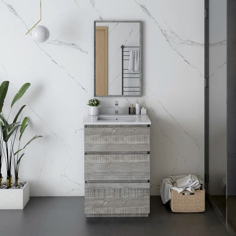 Bathroom Cabinets: Floor Standing 23" Single Bathroom Vanity Base Only
