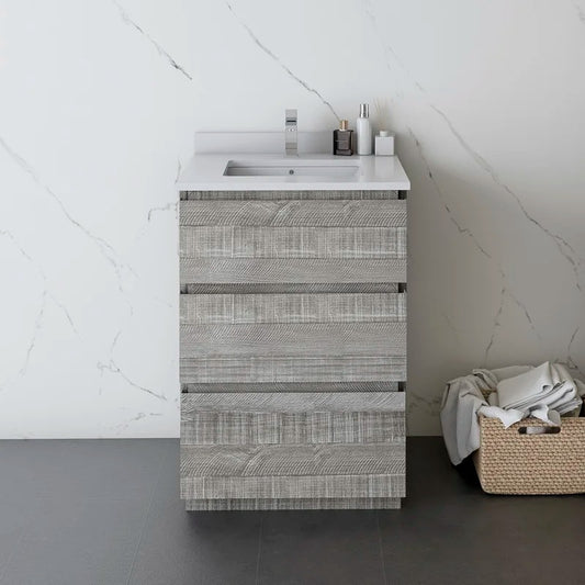 Bathroom Cabinets: Floor Standing 23" Single Bathroom Vanity Base Only