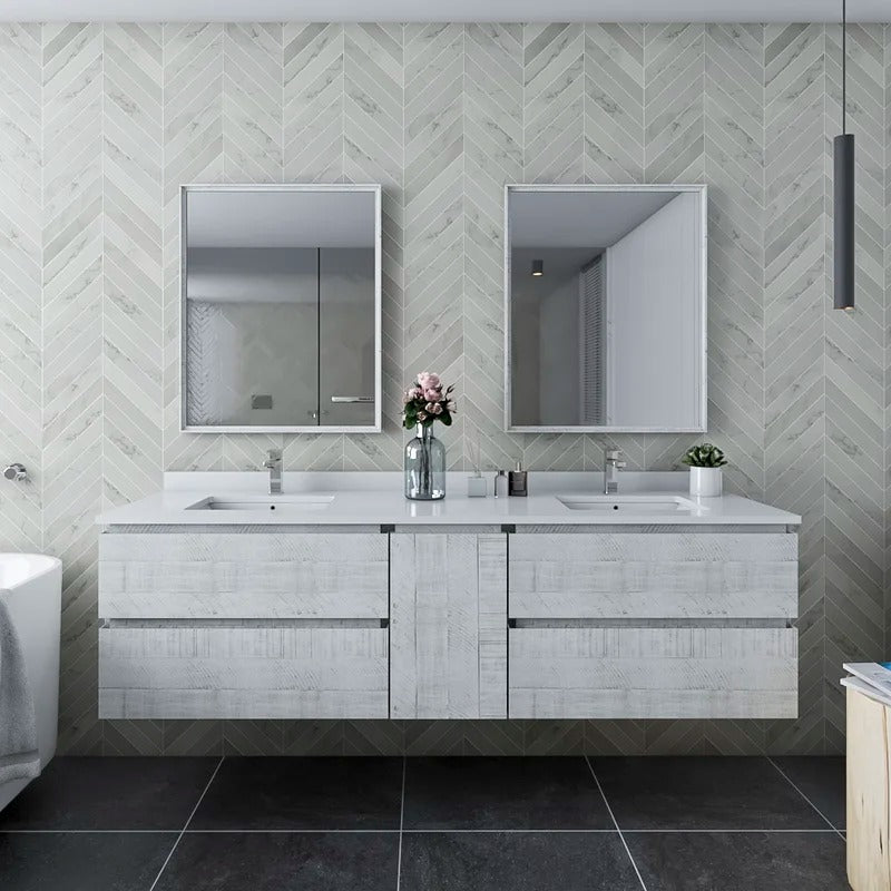 Bathroom Cabinets: Wall Hung 70" Double Bathroom Vanity Base Only