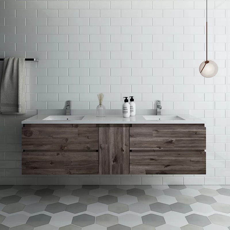 Bathroom Cabinets: Wall Hung 70" Double Bathroom Vanity Base Only