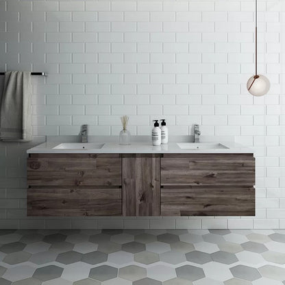 Bathroom Cabinets: Wall Hung 70" Double Bathroom Vanity Base Only