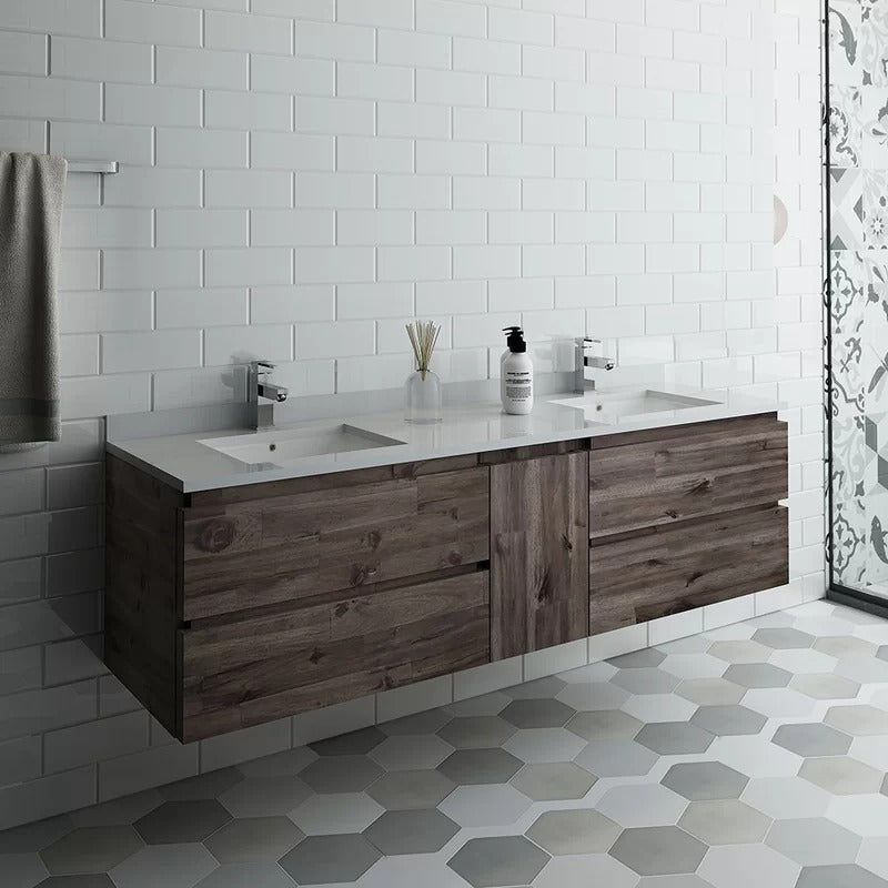 Bathroom Cabinets: Wall Hung 70" Double Bathroom Vanity Base Only
