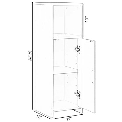 Bathroom Linen Cabinets:12'' W x 37.75'' H x 12'' D Linen Cabinet