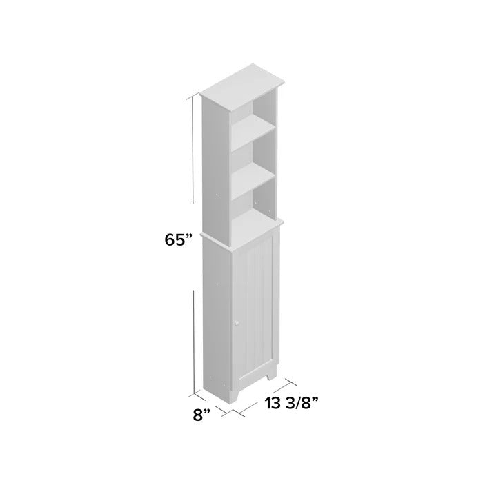 Bathroom Linen Cabinets:13.38'' W x 65.50'' H x 8'' D Linen Cabinet