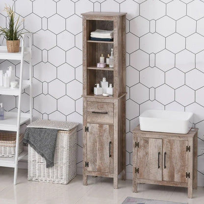 Bathroom Linen Cabinets:15.25'' W x 67.25'' H x 11.75'' D Linen Cabinet