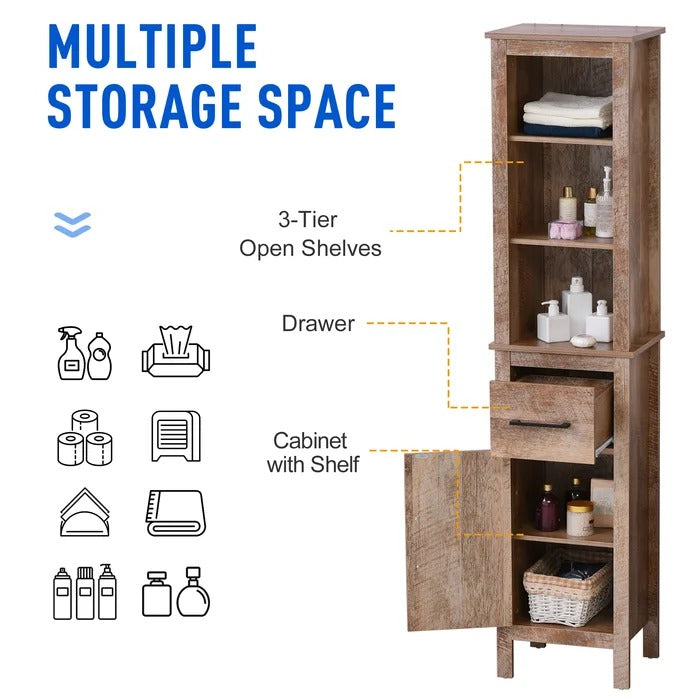Bathroom Linen Cabinets:15.25'' W x 67.25'' H x 11.75'' D Linen Cabinet