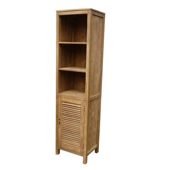 Bathroom Linen Cabinets:19.6'' W x 78.7'' H x 15.7'' D Solid Wood Linen Cabinet