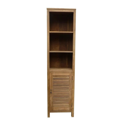 Bathroom Linen Cabinets:19.6'' W x 78.7'' H x 15.7'' D Solid Wood Linen Cabinet