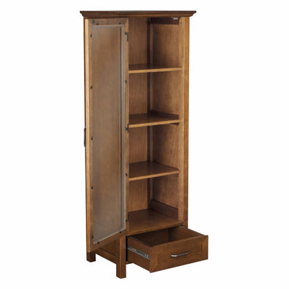 Bathroom Linen Cabinets: 1 Door Linen Cabinet with Bottom Drawer
