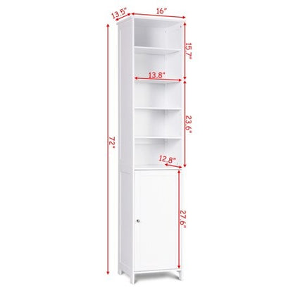 Bathroom Linen Cabinets 1 Drawer Bathroom Linen Cabinet with 4 Open Shelves