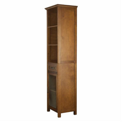 Bathroom Linen Cabinets: 1 Drawer Linen Cabinet with 3 Open Shelves