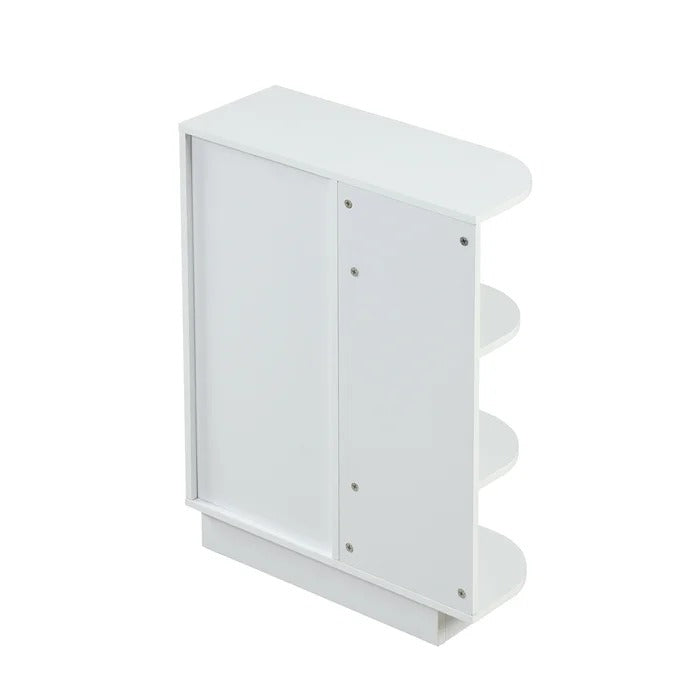 Bathroom Linen Cabinets: 23.6'' W x 31.3'' H x 9.7'' D Free-Standing Bathroom Cabinet