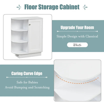 Bathroom Linen Cabinets: 23.6'' W x 31.3'' H x 9.7'' D Free-Standing Bathroom Cabinet