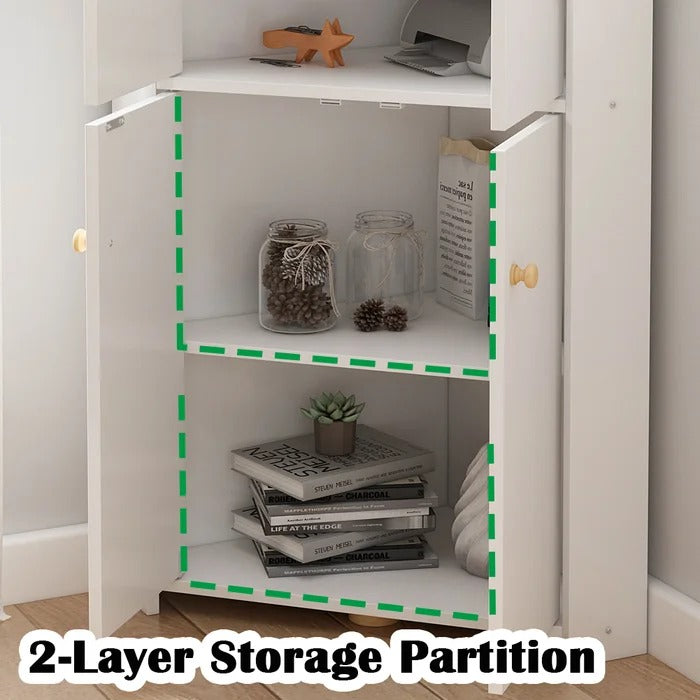 Bathroom Linen Cabinets: 25.2'' W x 59.1'' H x 17.7'' D Linen Cabinet