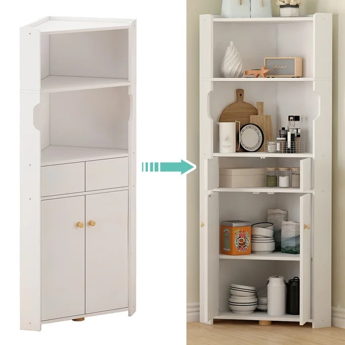 Bathroom Linen Cabinets: 25.2'' W x 59.1'' H x 17.7'' D Linen Cabinet