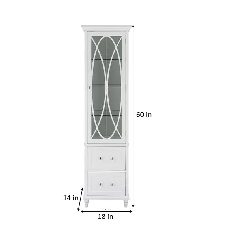 Bathroom Linen Cabinets 2 Drawer Bathroom Linen Tower