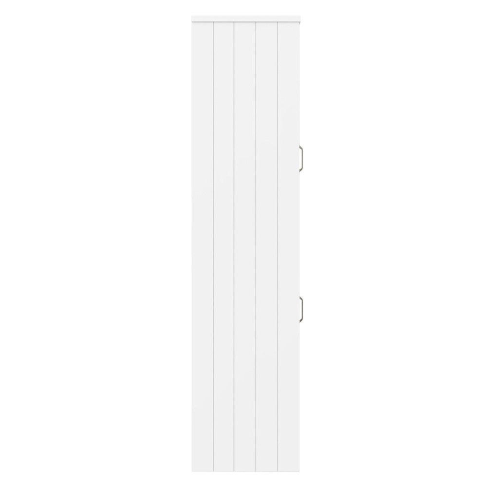 Bathroom Linen Cabinets: White Bathroom Tower with Doors