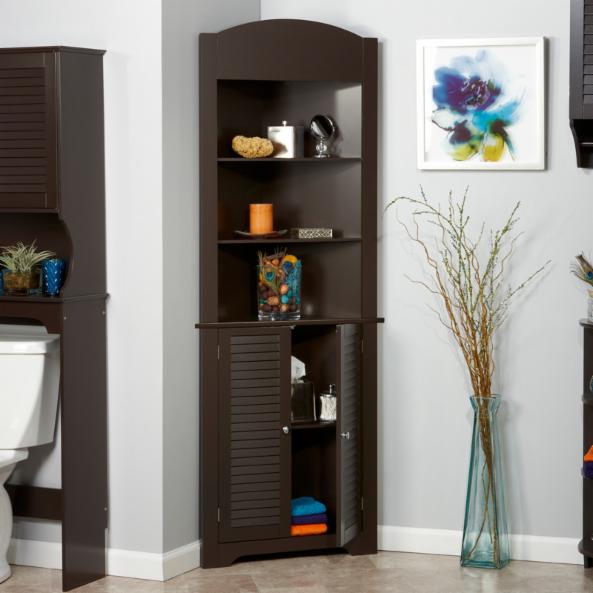 Bathroom Linen Cabinets: White Linen Corner Cabinet
