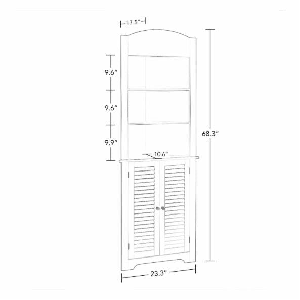 Bathroom Linen Cabinets: White Linen Corner Cabinet