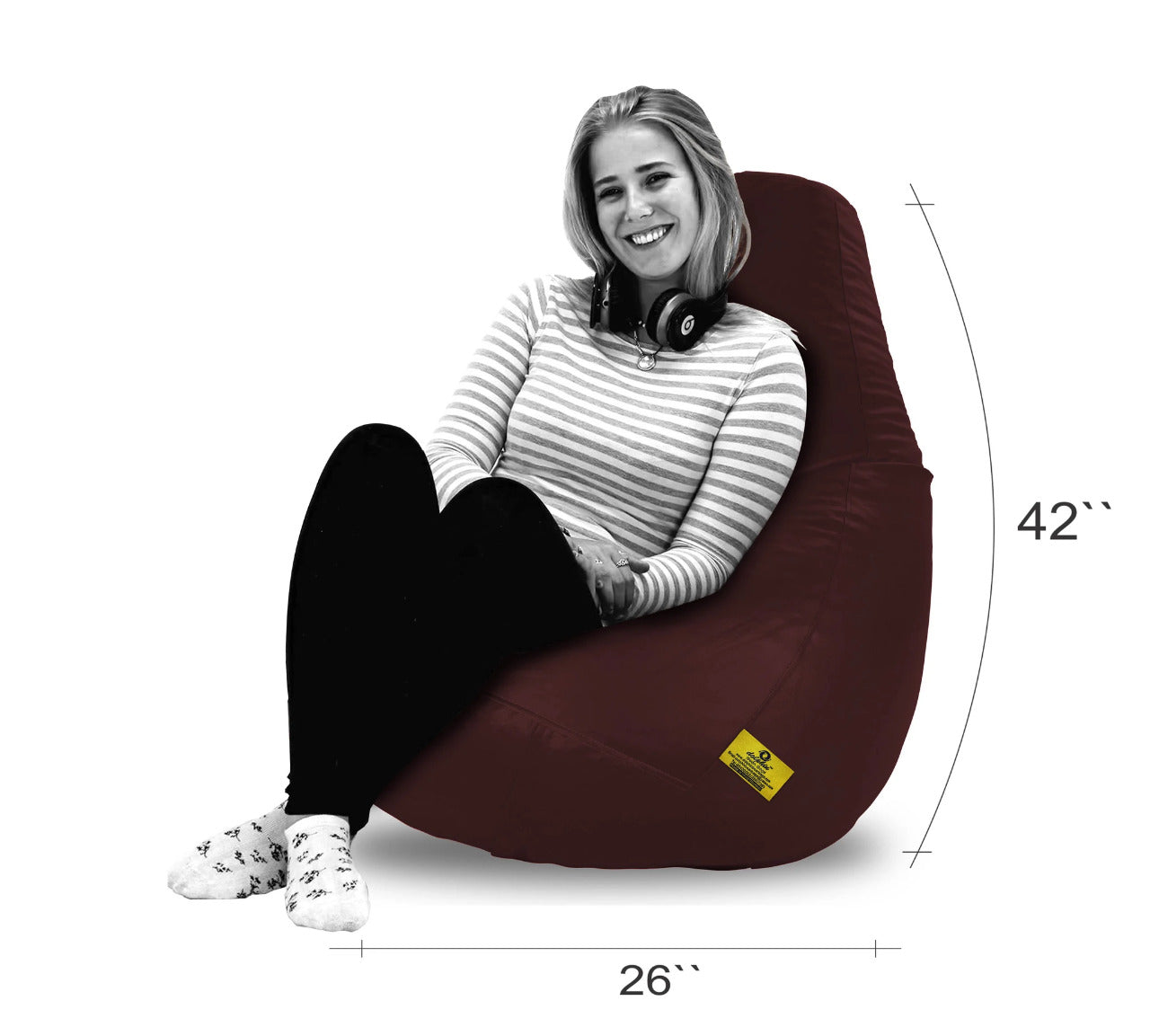 Bean Bag : BROWN XXL BEAN BAG - Filled (With Beans)