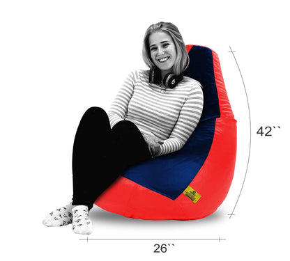 Bean Bag : XXL RED & NAVY BLUE BEAN BAG-FILLED(With Beans)