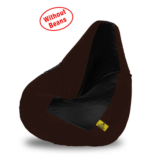  Bean Bag XL BLACK&BROWN BEAN BAG-COVER (Without Beans)