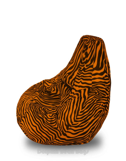 Bean Bag : XL GOLDEN ZEBRA-FABRIC-FILLED & WASHABLE (with Beans)